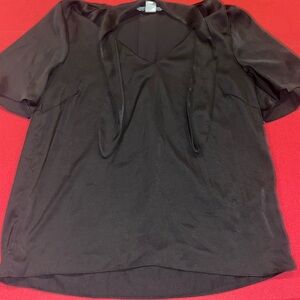 H&M Satin Black Blouse
